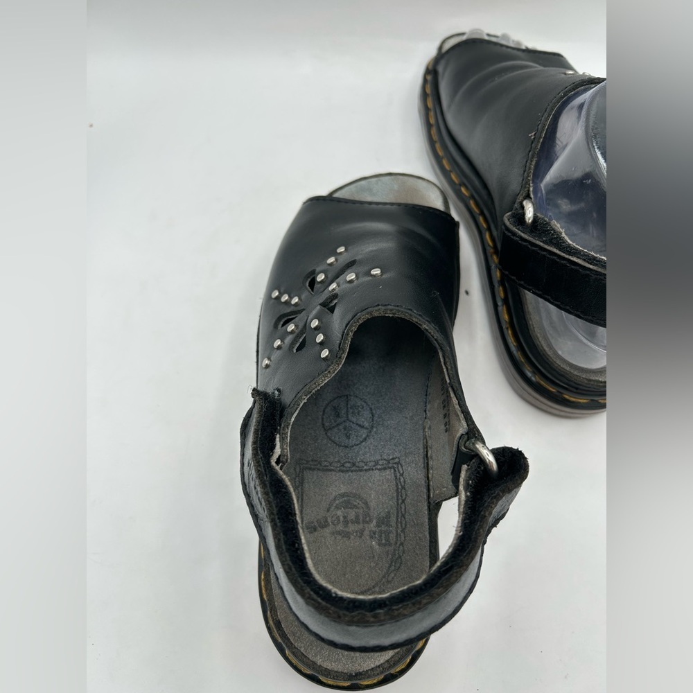 RARE Dr. Martens vintage deadstock black flower cutout Chunky Sandals England 7 - Picture 9 of 12